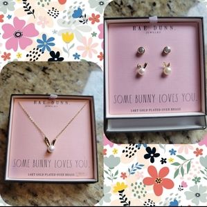 RaeDunn- Easter Themed Earrings & Necklace Set